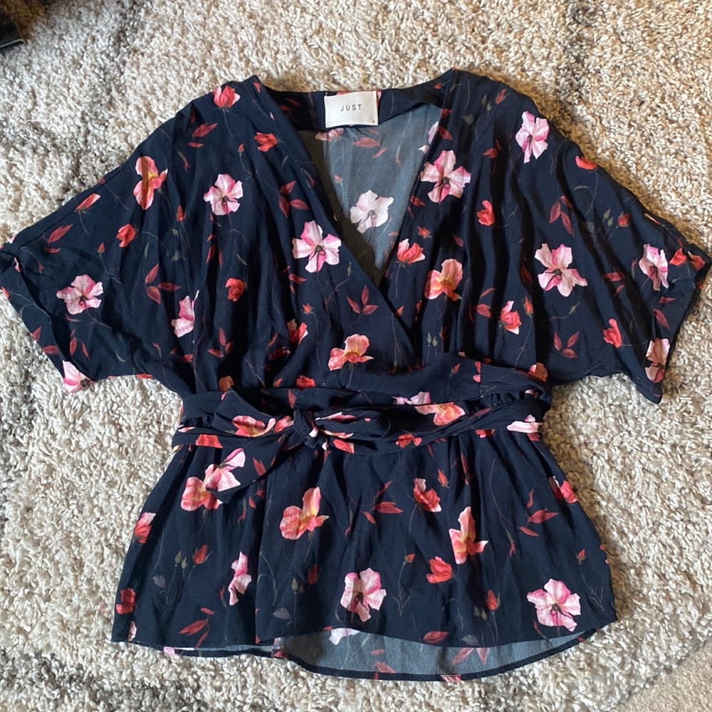 Just Female Olivia wrap blouse